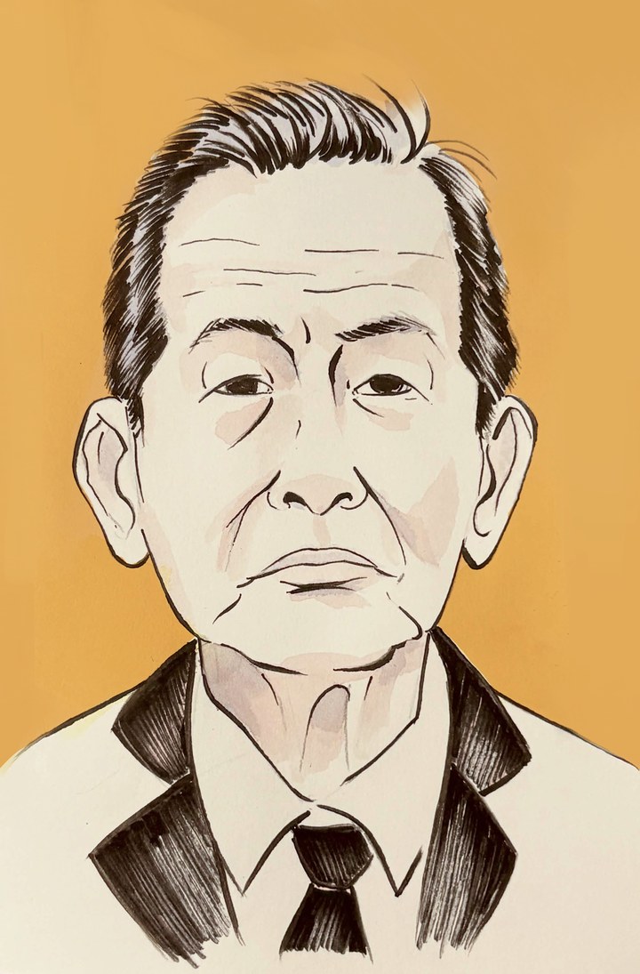 Hand-drawn portrait of Xiao Meng